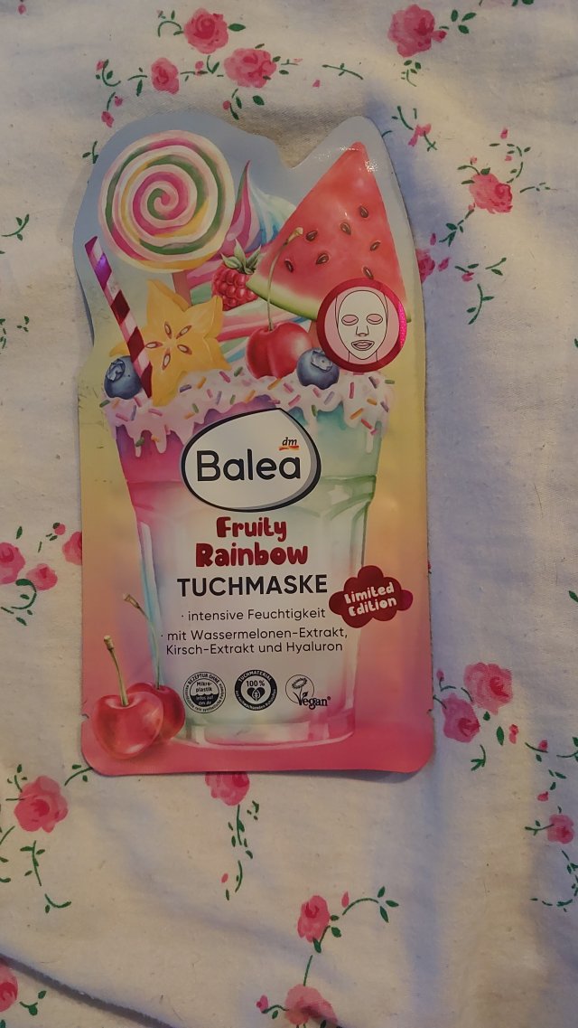 Balea Maseczka do twarzy w płacie, Fruity Rainbow