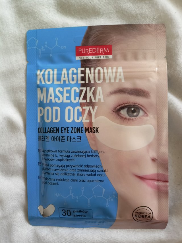 Purederm Maska pod oczy w płatkach, Kolagenowa