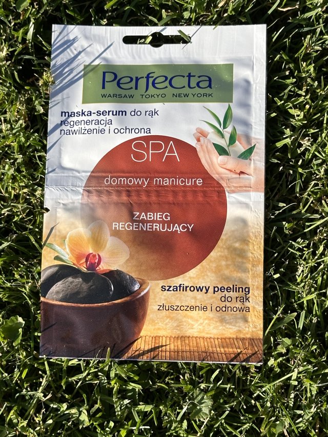 Perfecta SPA, Domowy manicure, Zabieg regenerujący do dłoni, Szafirowy peeling + maska-serum do rąk