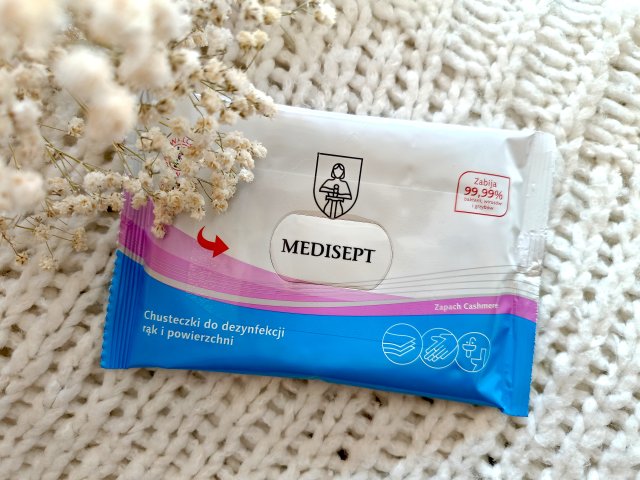 Medisept Chusteczki do dezynfekcji rąk i powierzchni, Cashmire
