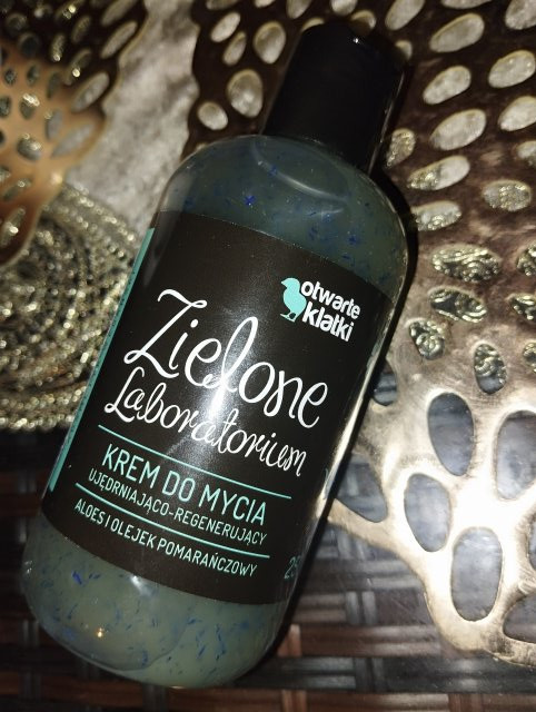 Zielone Laboratorium Krem do mycia, Ujędrniająco-regenerujący, Aloes i olejek pomarańczowy