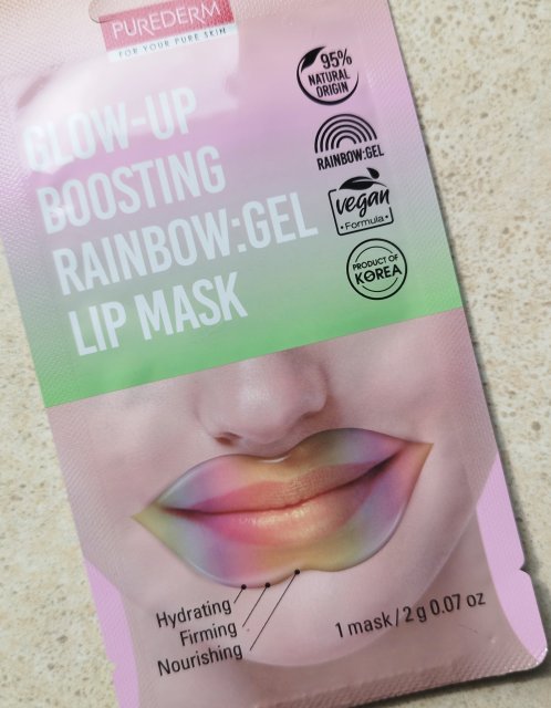 Purederm Maska na usta, Glow -Up Boosting Rainbow Gel Lip Mask