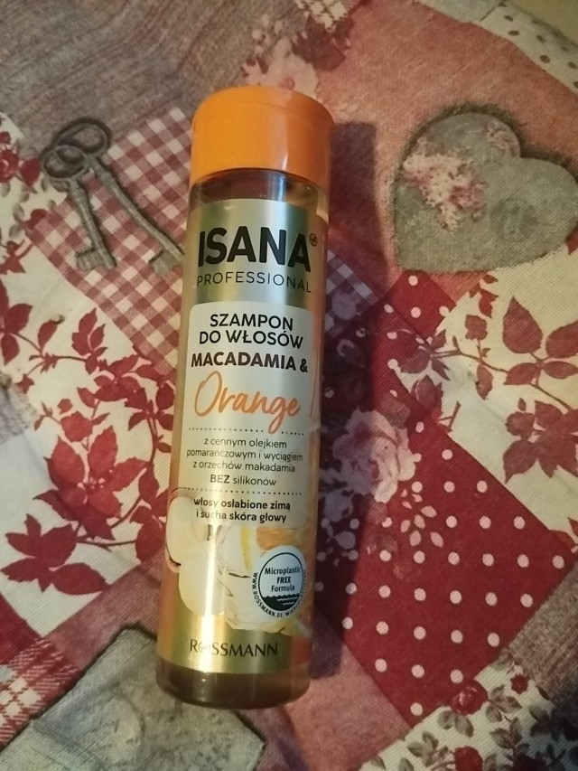 Isana Professional, Szampon do włosów, Macadamia & Orange, Włosy osłabione zimą i sucha skóra głowy
