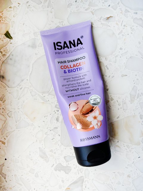 Isana Professional, Szampon do włosów, Kollagen & Biotin, Do włosów słabych i cienkich