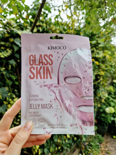 Kimoco Beauty Maska do twarzy w płacie, Rice Water & Yuzu Extract, Glowing & Hydrating