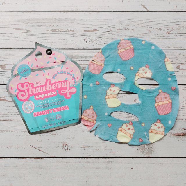 PS... Maseczka do twarzy w płacie, Brightening, Strawberry cupcake, You bake me crazy