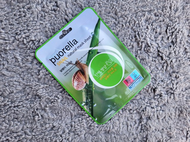 Puorella Maska do twarzy w płacie, Snail Natural Mask Sheet