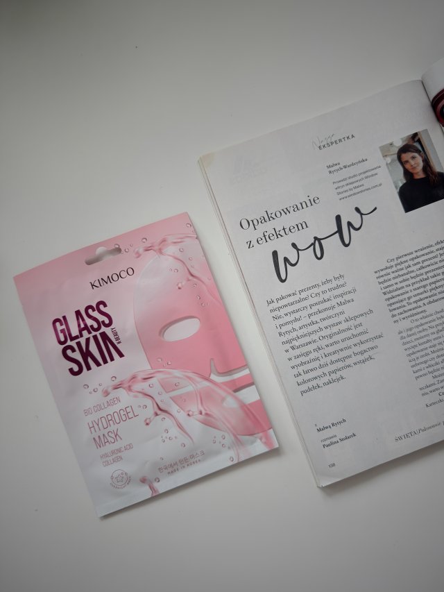 Kimoco Beauty Maska do twarzy w płacie, Glass Skin, Jelly Mask, Glowing & Hydrating