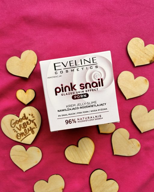Eveline Pink Snail, Glazed Skin Effect, PDRN, Krem do twarzy, Jelly-Slime Nawilżająco-rozświetlający