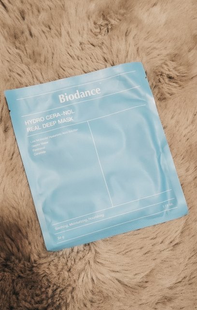 Biodance Maska do twarzy w płacie, Hydro Cera-nol Real Deep Mask, Intensywne nawilżenie i regeneracja