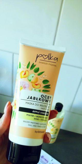 Polka Maska do włosów, Ocet jabłkowy, Włosy matowe i łamliwe