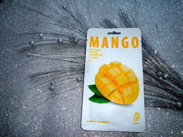 Mishe Maska do twarzy w płachcie, Mango, Z wodą lodowcową