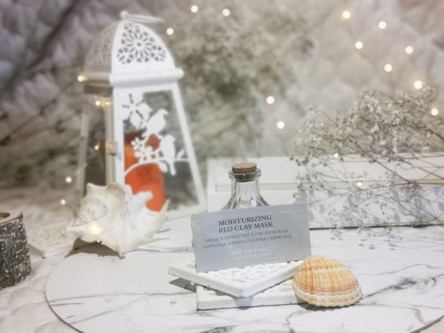 Clochee Maska do twarzy, Nawilżająca, Z glinką czerwoną, Flax & Apple Extract