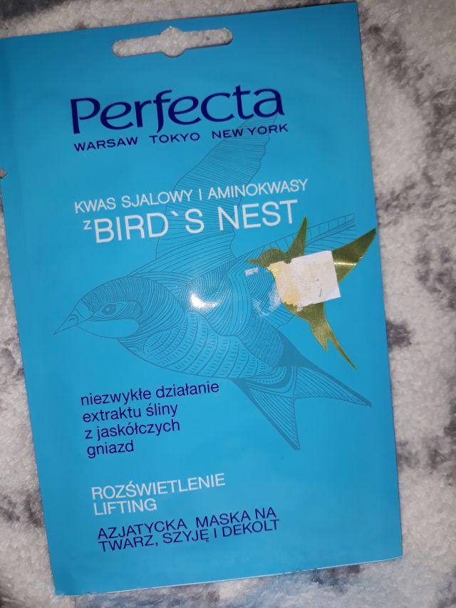Perfecta Bird`s Nest, Maseczka do twarzy, Rozświetlenie i lifting, Kwas sjalowy i aminokwasy