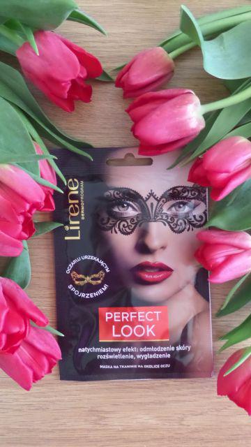 Lirene Perfect Look, Maska na tkaninie na okolice oczu, Natychmiastowy efekt, Odmłodzenie skóry, rozświetlenie, wygładzenie
