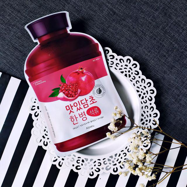 A'pieu Fruit Vinegar, Maska do twarzy w płacie, Pomegranate