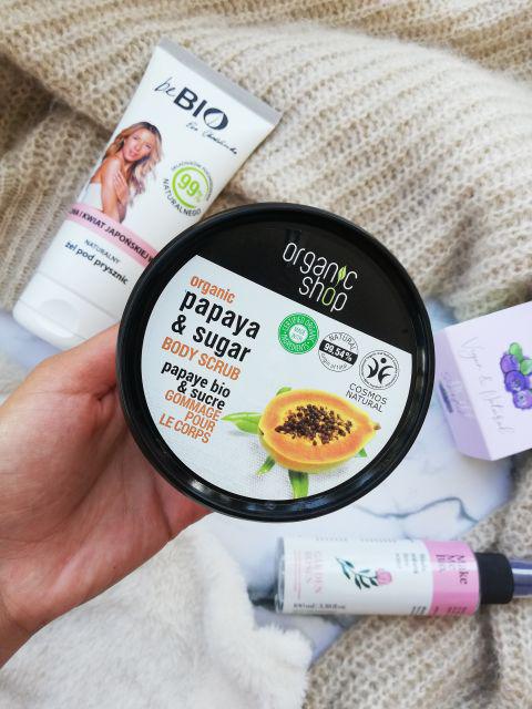 Organic Shop Peeling do ciała, Cukier i Soczysta Papaja