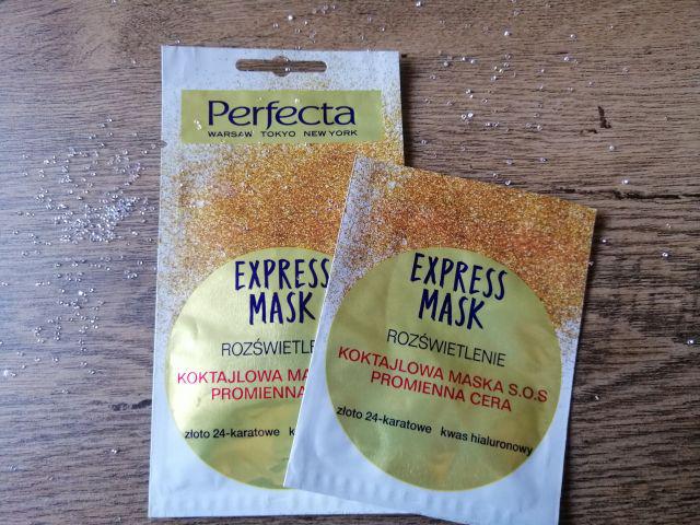 Perfecta Express Mask, Rozświetlenie, Koktajlowa maska S.O.S, Promienna cera