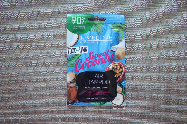 Eveline Food For Hair, Sweet Coconut, Szampon do włosów,  Z kokosem, olejkiem makadamia i marakują