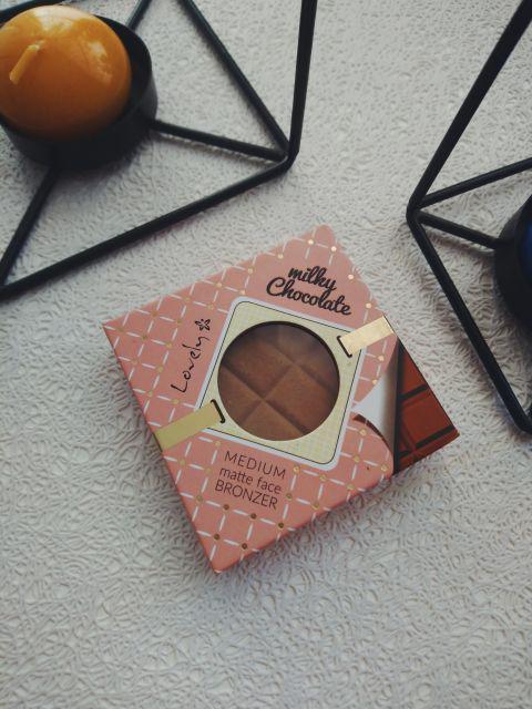 Lovely Milky Chocolate, Medium Matte Face Bronzer, Puder do twarzy, Matowy, Brązujący