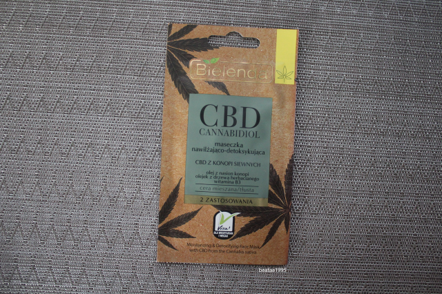 Bielenda CBD, Cannabidiol, Maseczka do twarzy, Nawilżająco-detoksykująca