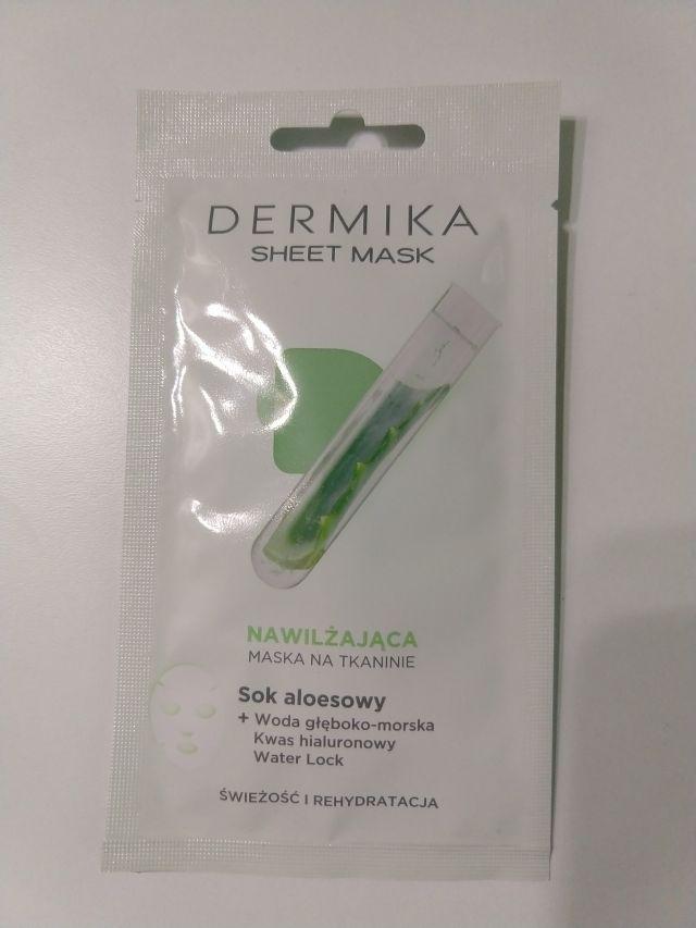 Dermika Maska do twarzy w płacie, Nawilżająca, Świeżość i rehydratacja, Sok aloesowy