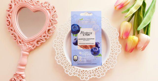 Bielenda Blueberry C-TOX, Maseczka do twarzy, Smoothie, Nawilżająco-rozświetlająca, Dla cery odwodnionej, pozbawionej blasku