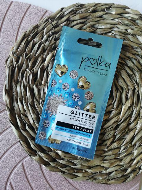 Polka Glitter, Maska do twarzy, Peel-off, Rozświetlenie + ujędrnienie, Len
