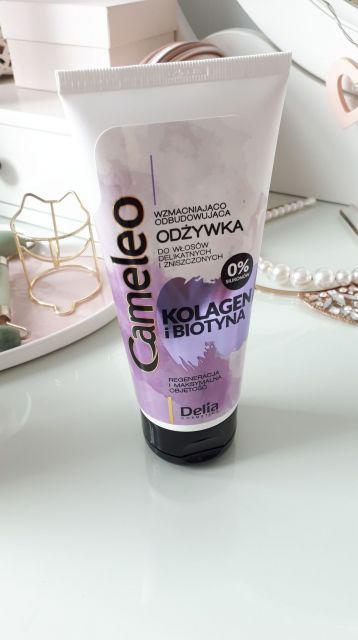Delia Cameleo, Odżywka do włosów, Wzmacniająco-odbudowująca, Kolagen i biotyna
