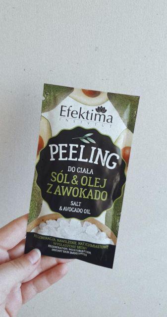 peeling do ciała Efektima, Sól i olej z awokado.