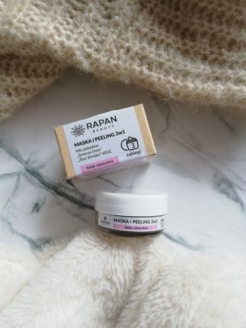 RAPAN BEAUTY Maska i peeling 2w1 do twarzy, Intensive Care, Pure Nature, Mix peloidów + olej migdałowy, Każdy rodzaj skóry