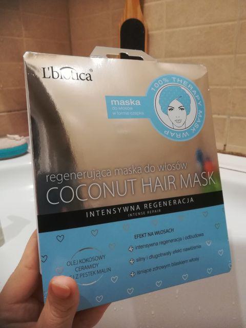 L'biotica Maska do włosów, Coconut Hair Mask, Regenerująca, Intensywna Regeneracja