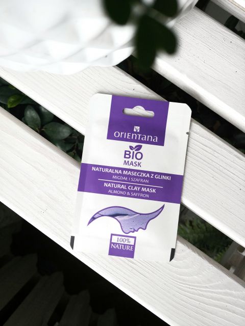 Orientana Maseczka do twarzy, Naturalna, Z glinki, Migdał i szafran
