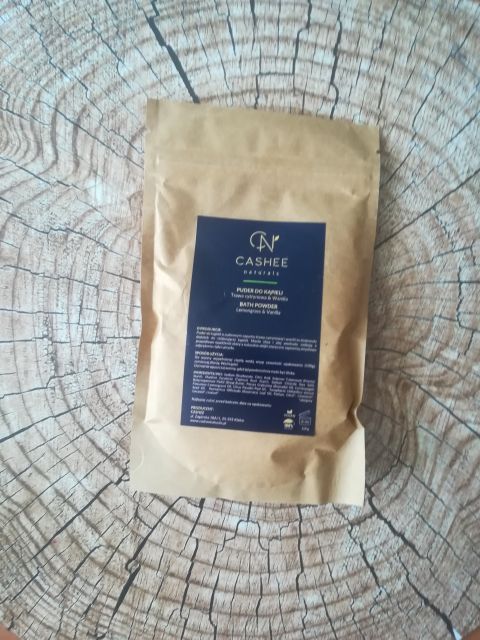 Cashee Naturals Puder do kąpieli, Trawa cytrynowa i wanilia