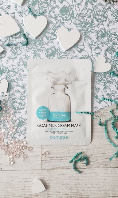 Borntree Maseczka do twarzy w płacie, Goat Milk Cream Mask