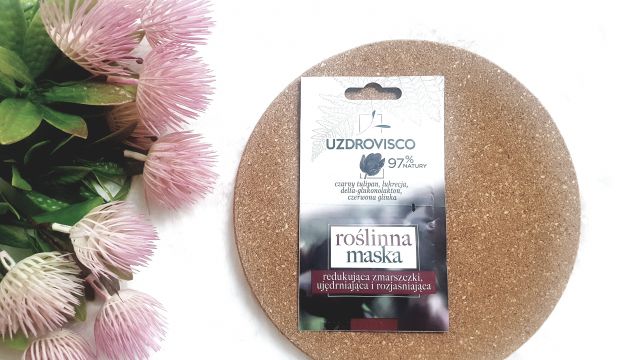 Uzdrovisco Maseczka do twarzy, Roślinna maseczka redukująca zmarszczki, ujędrniająca i rozjaśniająca z czarnym tulipanem