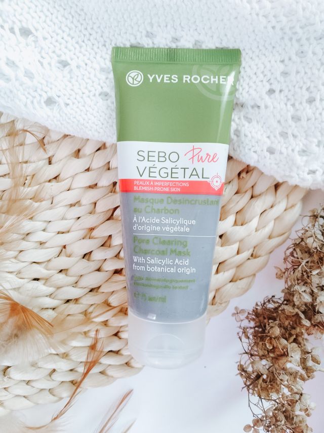 Yves Rocher Sebo Vegetal, Maseczka do twarzy, Głęboko oczyszczająca, Z aktywnym węglem 