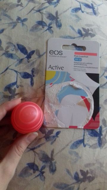 EOS Balsam do ust, Lip Balm, Active, Pink Grejpfrut, Ochrona SPF 30