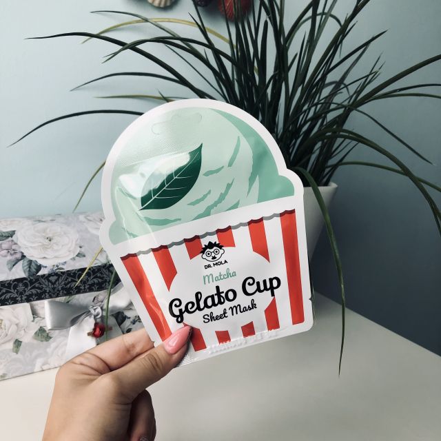Dr. Mola Maska do twarzy w płacie, Gelato Cup Sheet Mask, Matcha