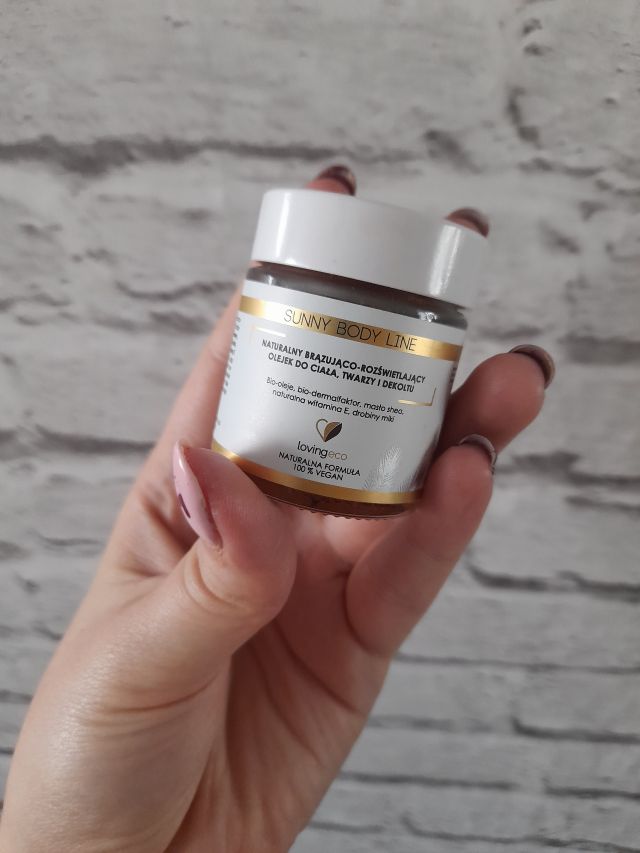 Loving Eco Olejek do ciała, twarzy i dekoltu, Naturalny, Brązująco-rozświetlający