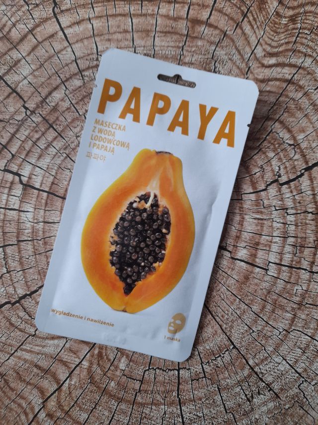 CNF Cosmetics Maska do twarzy w płacie, Papaya With Iceland Glacial Water