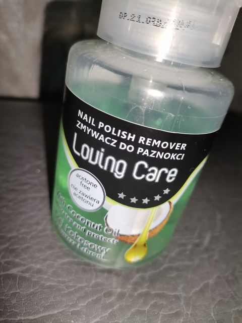 Loving care Zmywacz do paznokci, bez acetonu z olejkiem kokosowym 