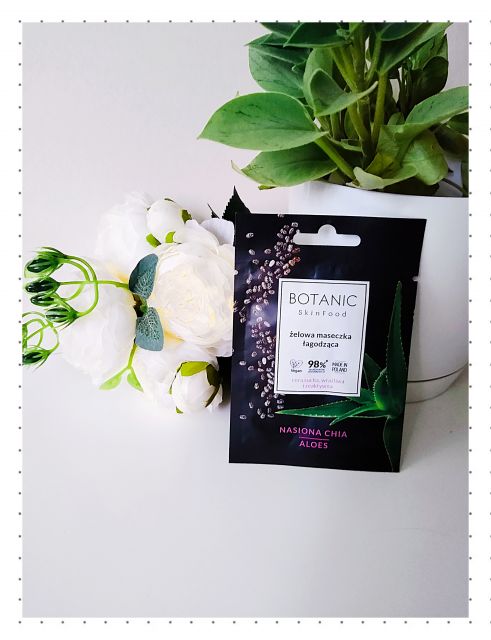 Botanic SkinFood Maseczka do twarzy, Żelowa, Łagodząca, Cera sucha, wrażliwa i reaktywna, Nasiona chia i aloes