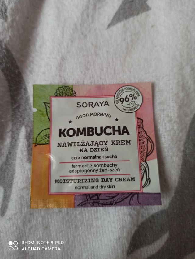 Soraya Kombucha, Krem do twarzy, Nawilżający, Na dzień, Cera normalna i sucha