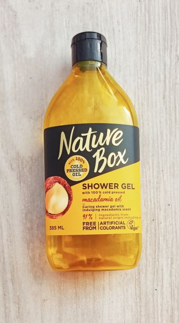 Nature Box Żel pod prysznic, Olej makadamia