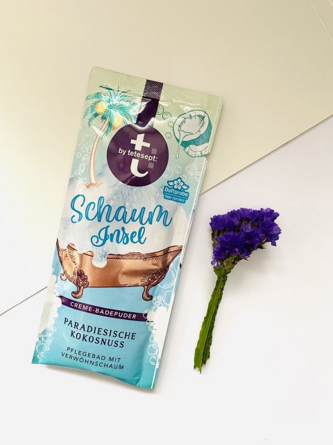 Tetesept Puder do kąpieli, Schaum Insel, Kremowy, Paradiesische Komosnuss
