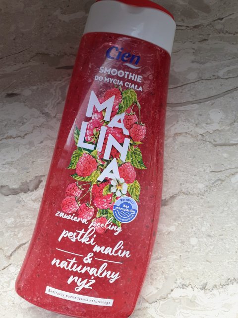 Cien Smoothie do mycia ciała, Malina, Pestki malin & Naturalny ryż