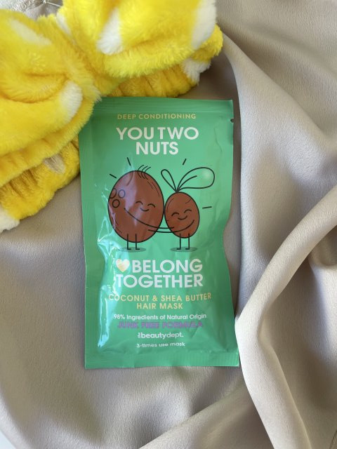 Orange Creatives Rewitalizująca maska do włosów z olejem kokosowym i masłem shea, You Two Nuts Belong Together 