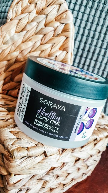 Soraya Plante, Scrub do ciała, Naturalnie wygładzający, Drobinki cukru, olejek z czarnej porzeczki