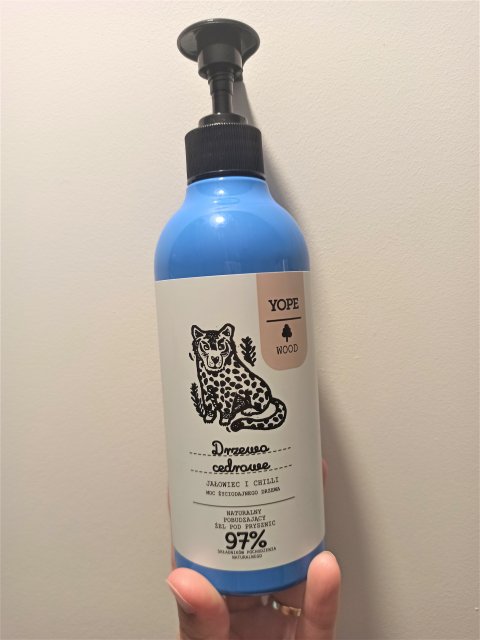 YOPE Żel pod prysznic, Wood, Drzewo cedrowe, jałowiec i chilli